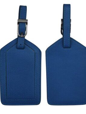 Leather Luggage Tag | Cobalt